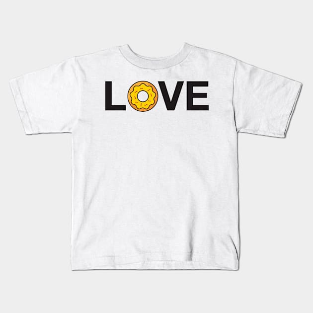 Love donut tshirt Kids T-Shirt by dynecreative